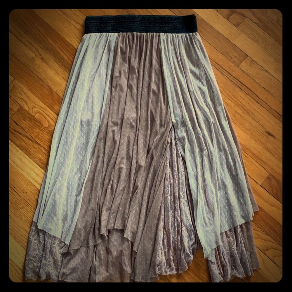 Free people lace/mesh skirt